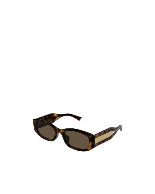 Gucci White Eyewear Rectangular Frame Sunglasses