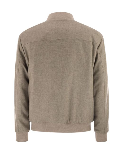 Fay Brown Suede Bomber Jacket for men