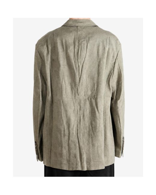 Ziggy Chen Green Jacquard Three Buttoned Jacket for men