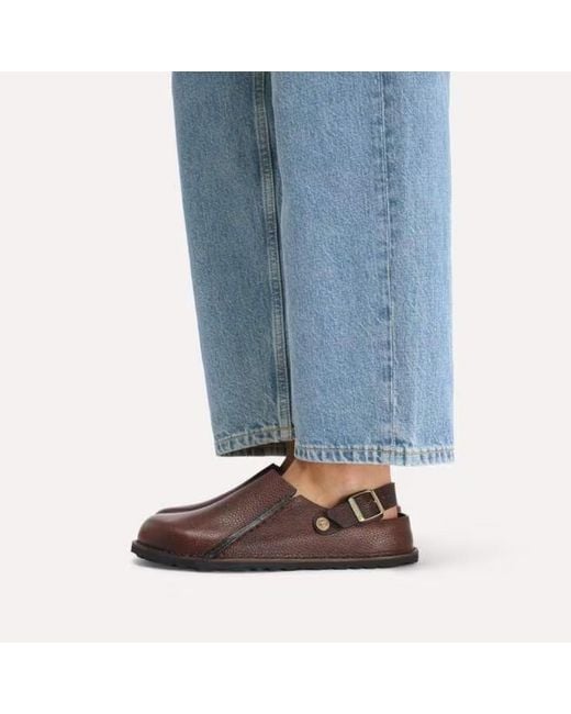 Birkenstock Brown Lutry Buckle-Strap Mules