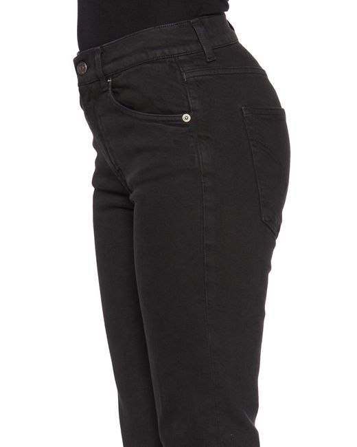 Dondup Black Denim Trousers With Belt Loops