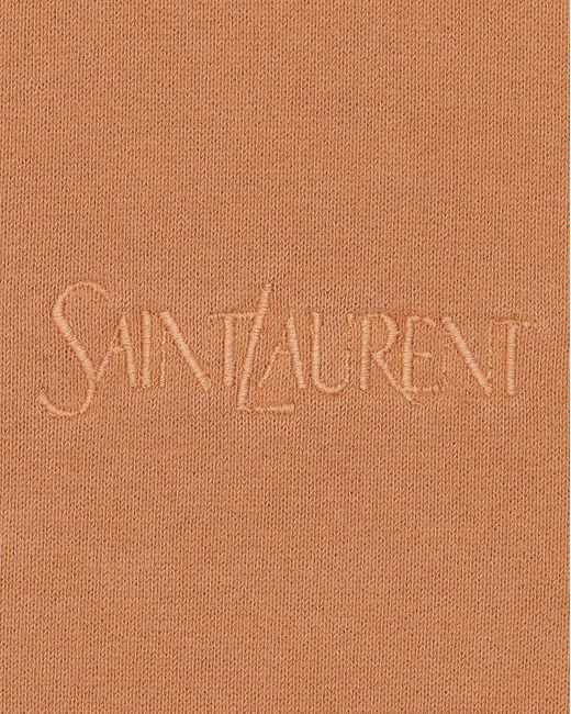 Saint Laurent Brown Drawstring Long-Sleeved Hoodie for men