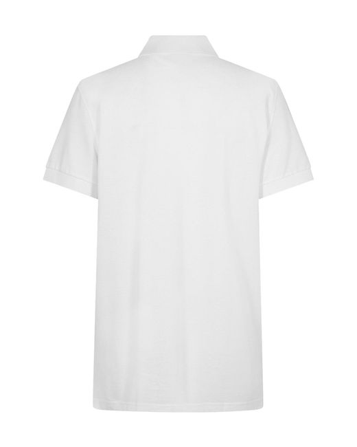 Boss White Logo Short-Sleeve Polo Shirt for men