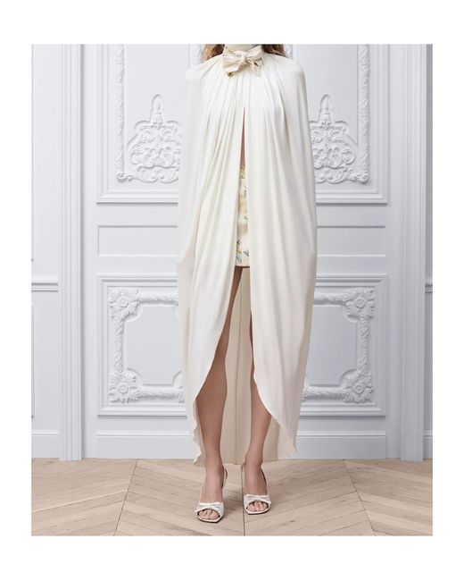 Dior White Pleated Cape