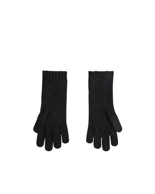 Polo Ralph Lauren Black Logo Embroidered Knitted Gloves
