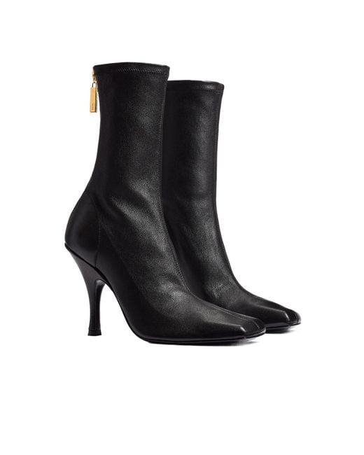 Khaite Black Eva Mid Calf Boot