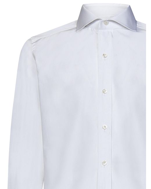 Tom Ford White Long-Sleeved Poplin Shirt for men