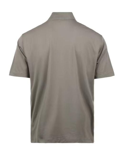 Emporio Armani Gray Short-Sleeved Polo Shirt for men