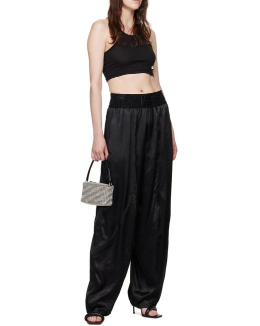 Alexander Wang Black Logo Patch Balloon Pants