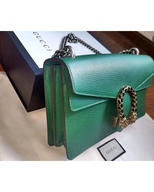 Gucci Green Dionysus Leather Shoulder Bag