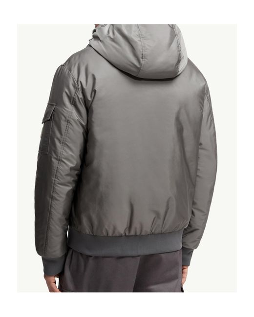 Moncler Gray Poiliot Hooded Zip-Up Jacket for men