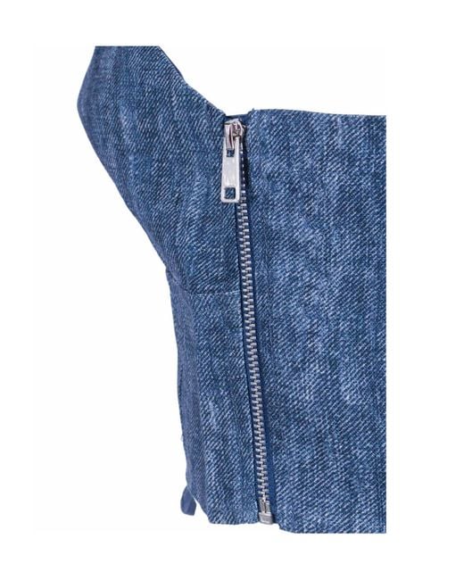 Ermanno Scervino Blue Spaghetti-Strap Top