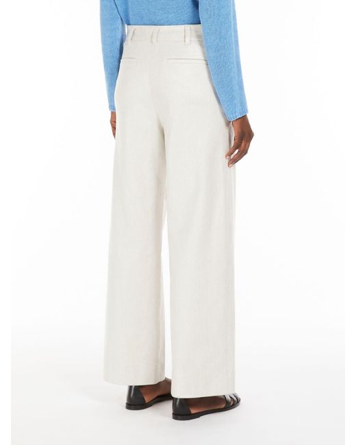 Max Mara White 'S Toby Wide Leg Pants