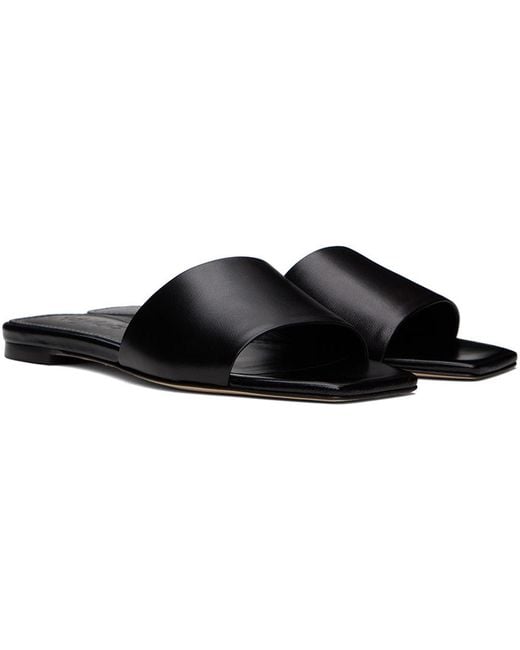 Aeyde Black Anna Leather Slippers