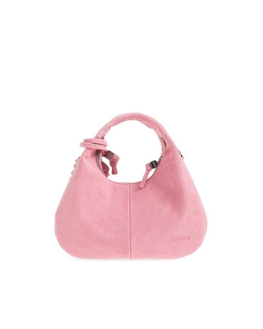 Ganni Pink Zipper Handbag