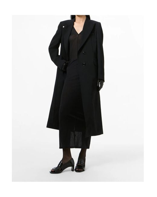 Our Legacy Black Peak-Lapel Coat
