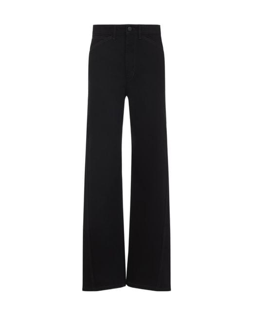 Lemaire Black Logo Patch Wide-Leg Jeans