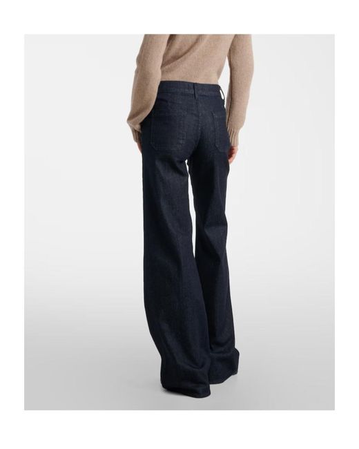 Nili Lotan Blue Wide-Leg Jeans