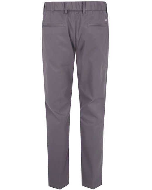 Herno Purple Drawstring Straight Leg Trousers for men