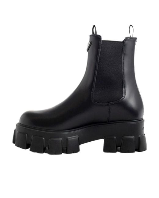 Prada Black Round-Head Short Boots