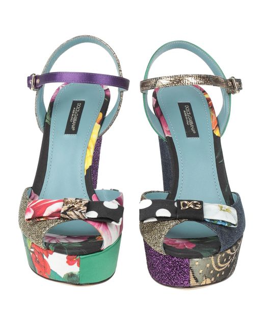 Dolce & Gabbana Blue Print Sandals