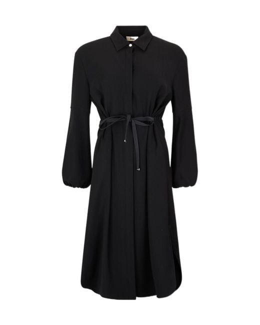 Herno Black Long Sleeve Dress