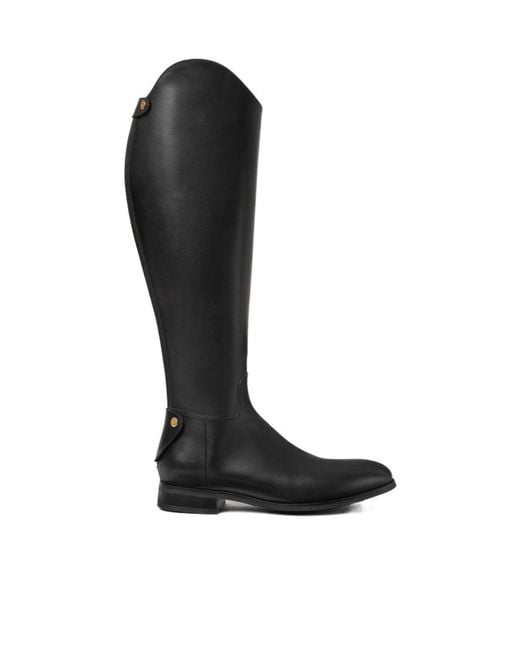 Loro Piana Black Horseriding High Boot for men