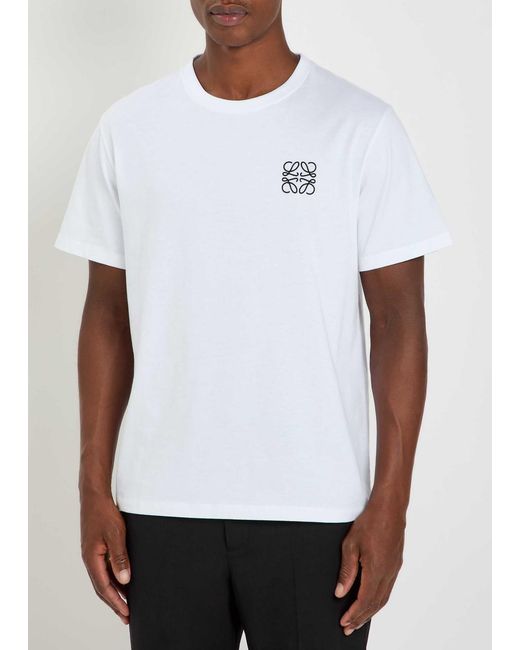Loewe White Cotton T-Shirt for men
