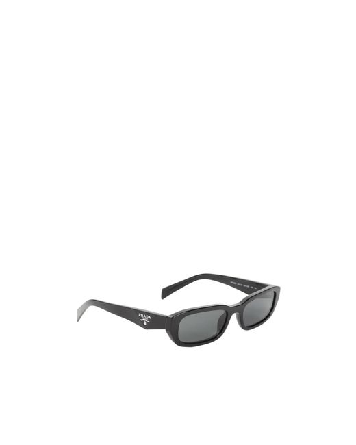 Prada White Eyewear Rectangular Frame Sunglasses