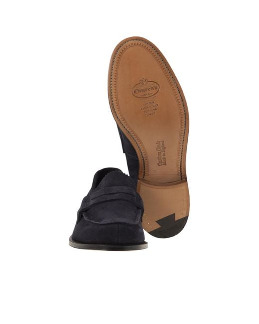 Church's Black Round Head Loafer Shoes for men
