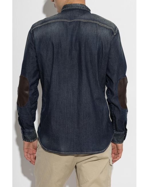 DSquared² Blue Long-Sleeved Shirt for men