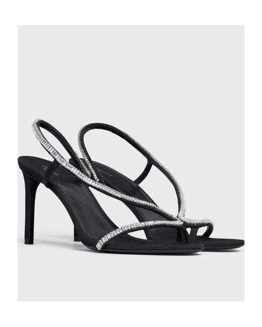 Céline Metallic Soir Cross-Over Sandal