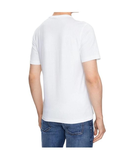 Calvin Klein White Crew Neck Short-Sleeved T-Shirt for men