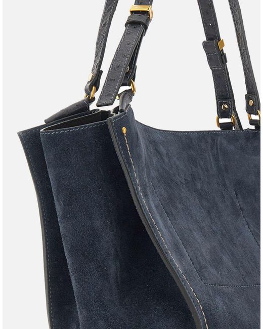 Gianni Chiarini Blue Bloom Tulip Shoulder Bag