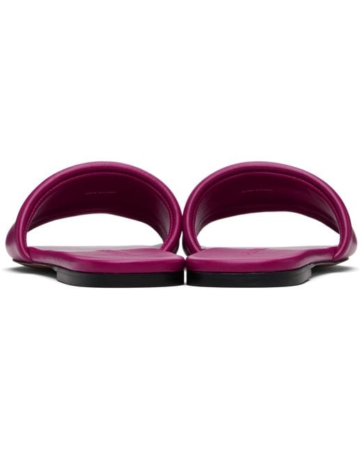 Marc Jacobs Purple Logo Flat Sandals
