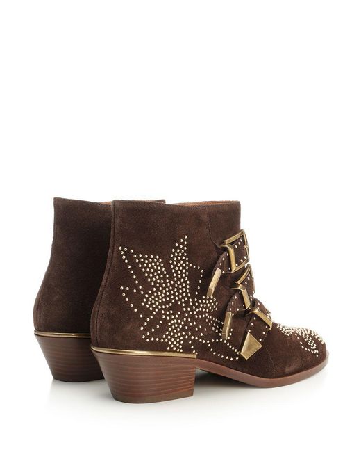 Chloé Brown "Susanna" Ankle Boots