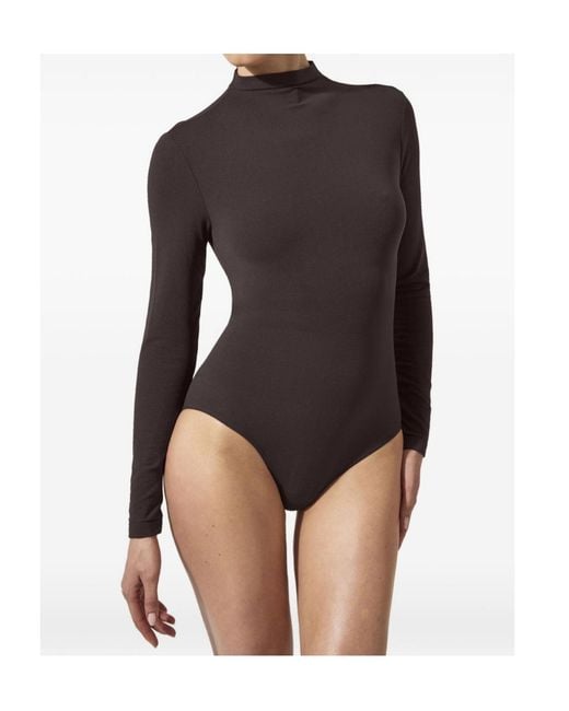 Wolford Black Skin Contour High-Neck Bodysuit