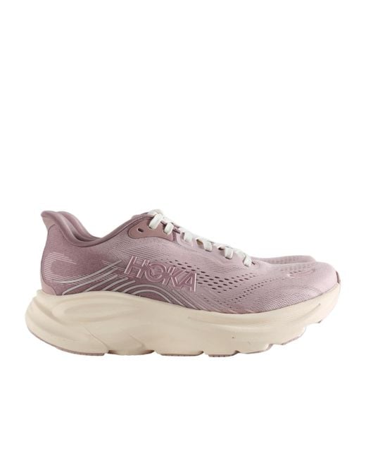 Hoka One One Pink Round-Toe Sneakers
