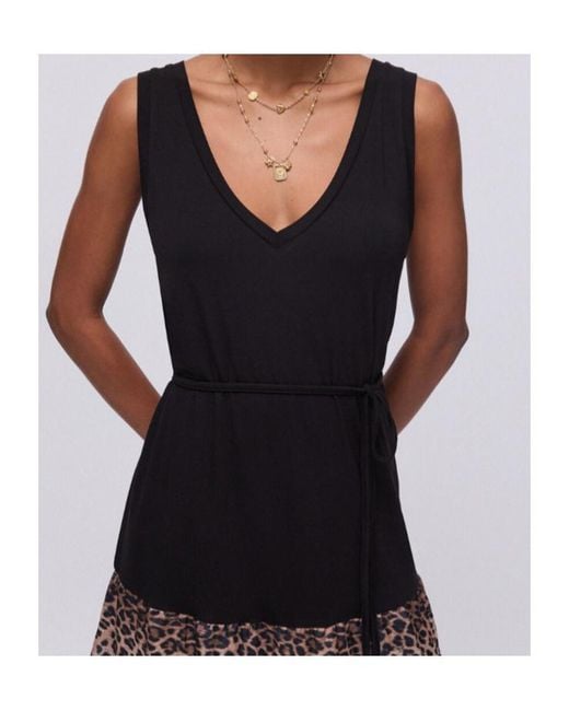 Liu Jo Black Leopard-Print Tiered Dress