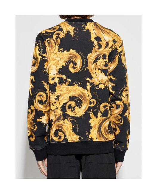 Versace Jeans Blue Couture Barocco Pattern Crewneck Sweatshirt for men