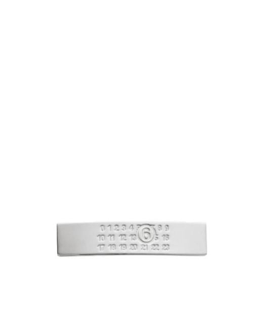 MM6 by Maison Margiela White Numeric Hair Clip