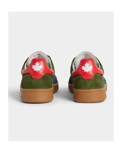 DSquared² Green Boxer Low-Top Sneakers for men