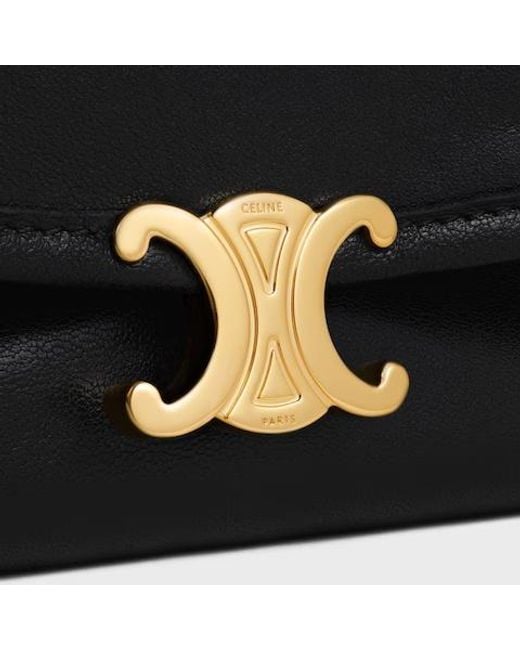 Céline Black Halfmoon Soft Triomphe Bag