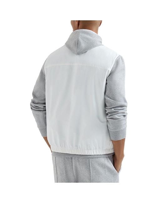 Brunello Cucinelli White Zippered Vest for men