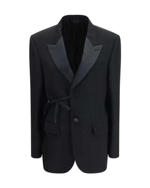 Balenciaga Black Wrap Tuxedo Jacket