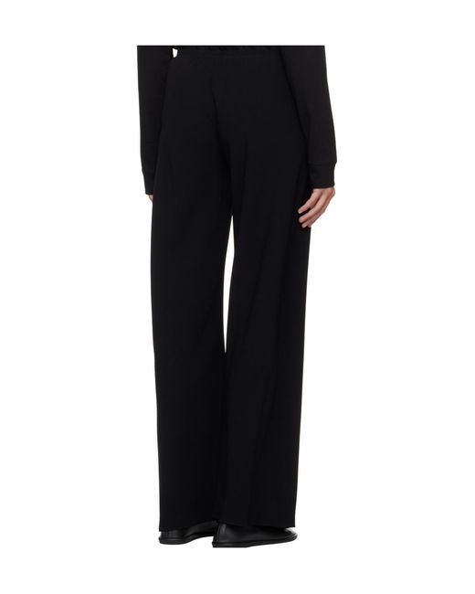 The Row Black Wide-Leg Casual Trousers