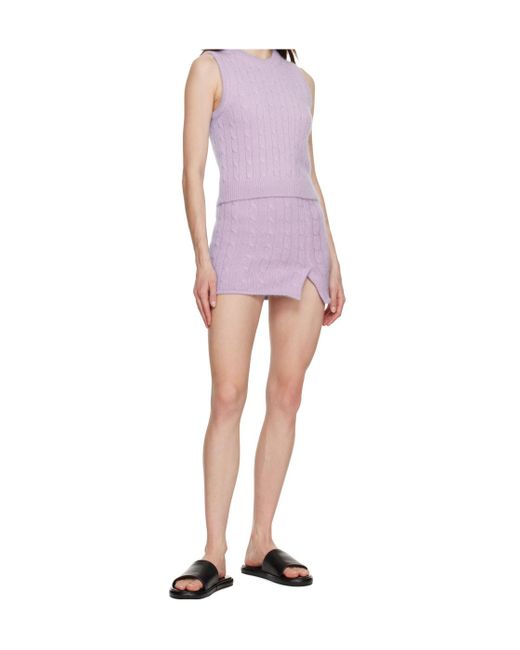 Filippa K Purple Braided Miniskirt