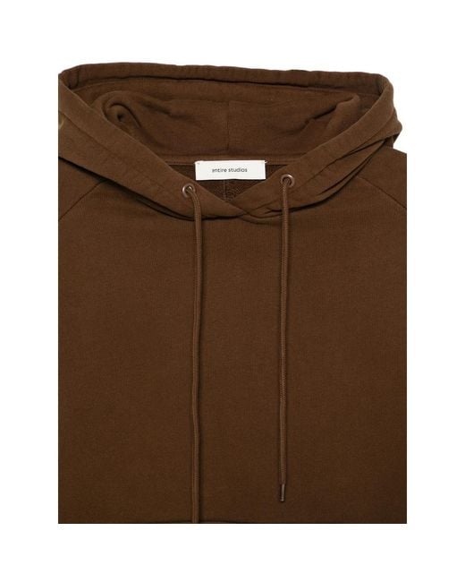 Entire studios Brown Drawstring Kangaroo-Pocket Hoodie for men