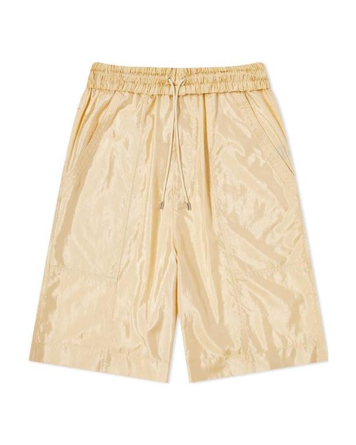 Isabel Marant Natural Laiora Drawstring-Waist Bermuda Shorts