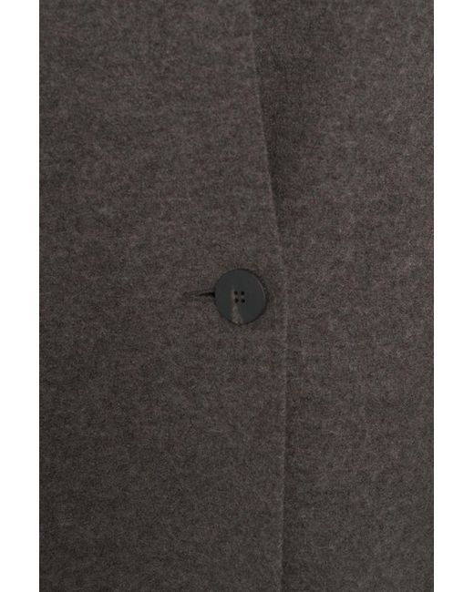 Harris Wharf London Gray Stand-Collar Coat
